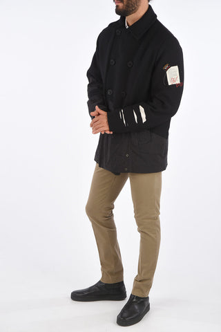 GREG LAUREN wool blend double breasted coat