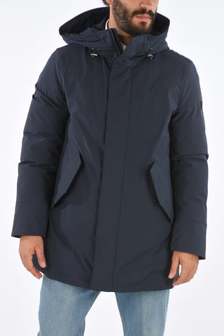 hidden closure down jacket