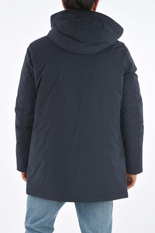 hidden closure down jacket