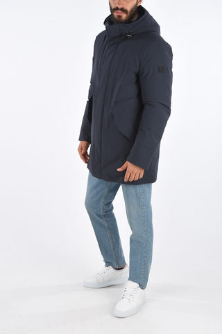 hidden closure down jacket