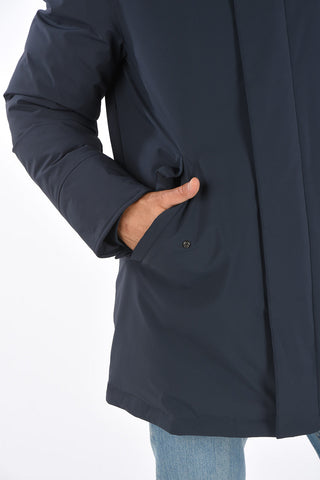 hidden closure down jacket