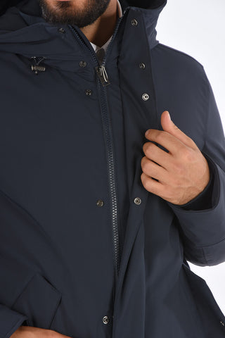 hidden closure down jacket