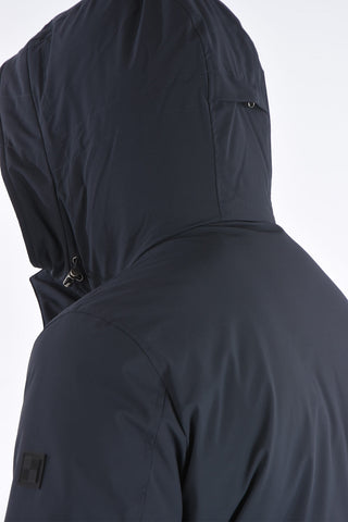 hidden closure down jacket