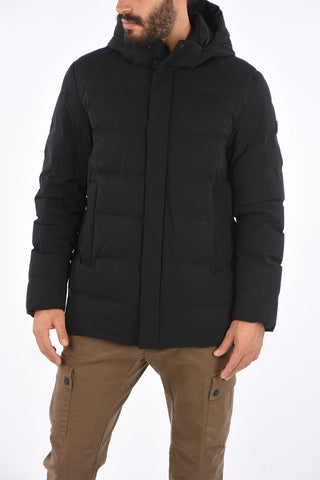 hidden closure down jacket