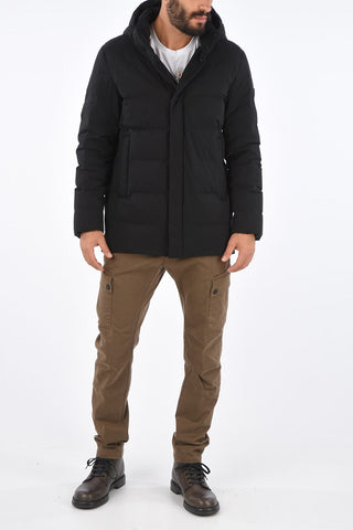 hidden closure down jacket