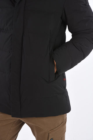 hidden closure down jacket