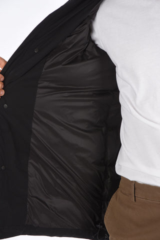 hidden closure down jacket