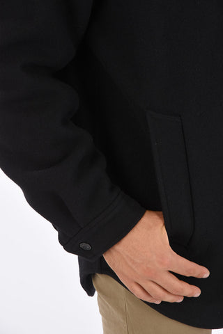 cashmere and virgin wool balmacaan coat