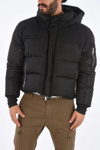 silk hidden closure down jacket