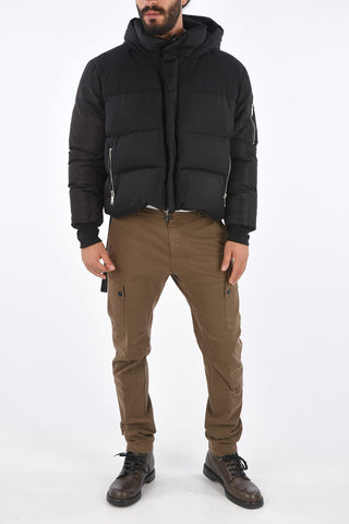 silk hidden closure down jacket