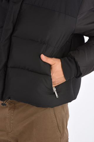 silk hidden closure down jacket
