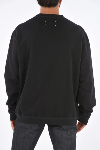 MM10 Brushed Crew Neck Embroidered Sweatshirt