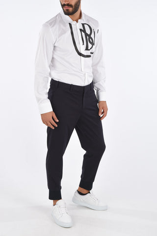 Low Rise Utility Slim Fit Pants with Hidden Closure
