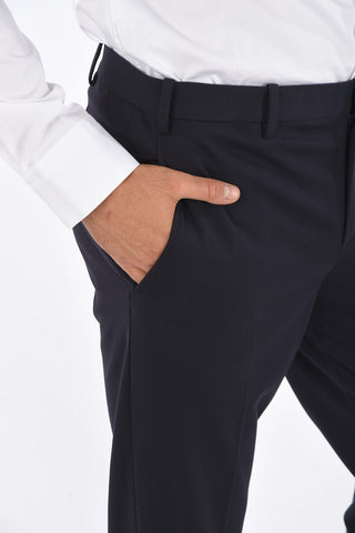 Low Rise Utility Slim Fit Pants with Hidden Closure