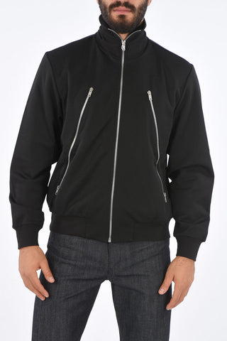 MM10 2 Side Zips Turtleneck Sweater with Central Opening