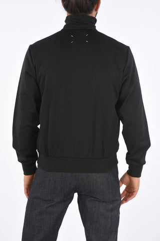 MM10 2 Side Zips Turtleneck Sweater with Central Opening