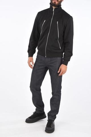 MM10 2 Side Zips Turtleneck Sweater with Central Opening