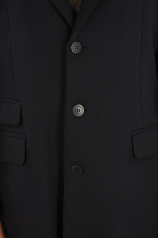 Skinny Fit Coat with Knitted Sleeves