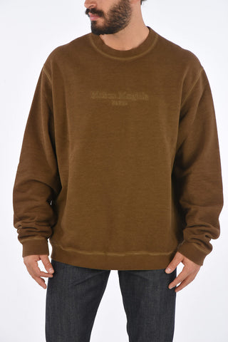 MM10 Brushed Crew Neck Embroidered Sweatshirt