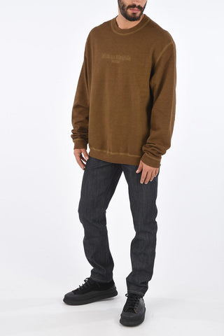 MM10 Brushed Crew Neck Embroidered Sweatshirt