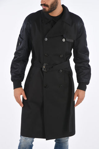 Slim Fit Trench with Padded Sleeves 