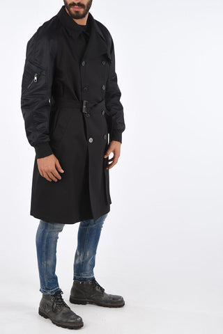 Slim Fit Trench with Padded Sleeves 