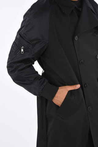 Slim Fit Trench with Padded Sleeves 