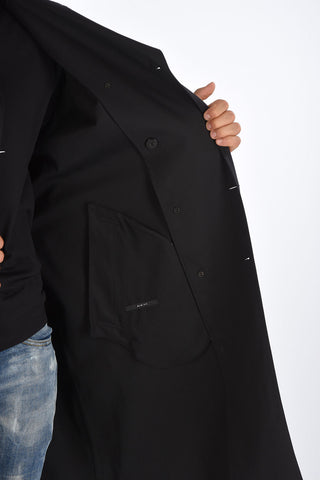 Slim Fit Trench with Padded Sleeves 