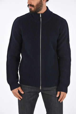 MM10 Two Tone Turtleneck Sweater with Central Opening