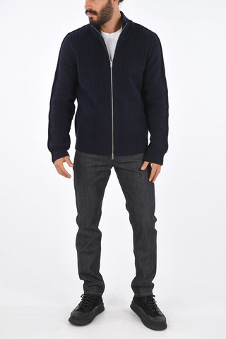MM10 Two Tone Turtleneck Sweater with Central Opening