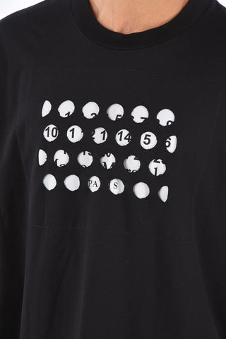 MM10 Crew Neck Logo T-Shirt with Perforated Inserts