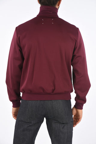 MM10 2 Side Zips Turtleneck Sweater with Central Opening