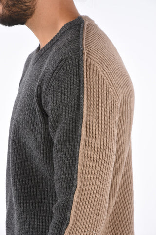 MM10 Two Tone Crew Neck Sweater