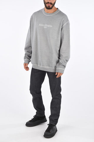 MM10 Brushed Crew Neck Embroidered Sweatshirt