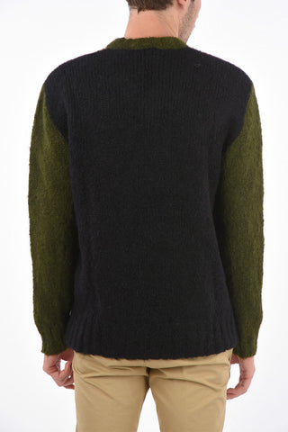 maglia scollo a V a quadri