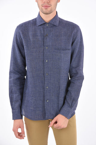 ID Linen Jetted Pocket Shirt