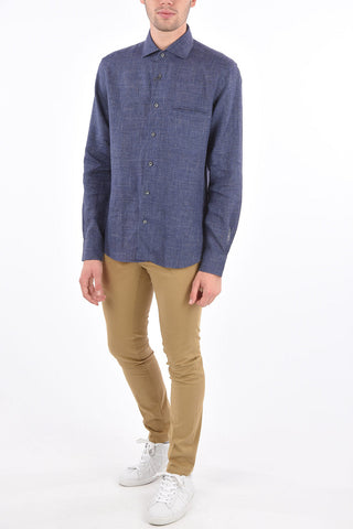 ID Linen Jetted Pocket Shirt