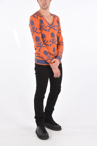 HOMME v-neck BONY sweater