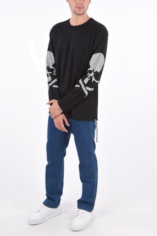 T-shirt with Embroidered Sleeves