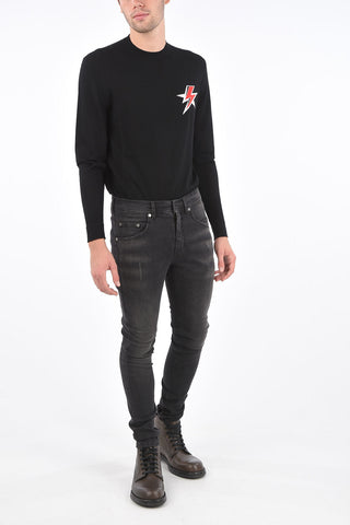 Distressed Skinny Fit Jeans 14cm