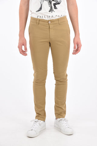 stretch cotton MALLARD CIGARETTE belt loops trousers 