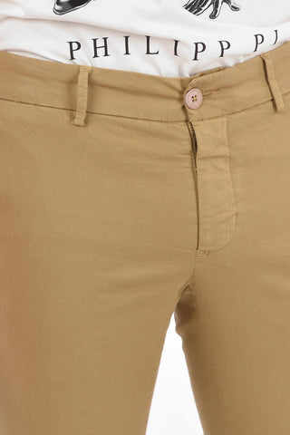 stretch cotton MALLARD CIGARETTE belt loops trousers 
