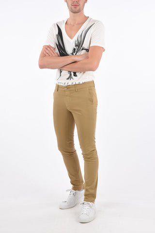 stretch cotton MALLARD CIGARETTE belt loops trousers 