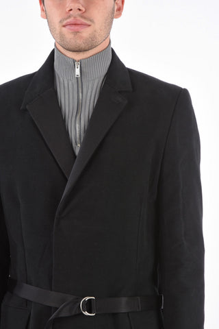 Velvet Double Breasted Coat with Belt