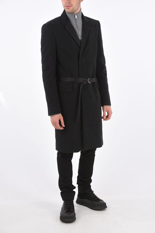 Velvet Double Breasted Coat with Belt