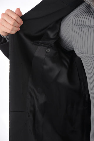 Velvet Double Breasted Coat with Belt