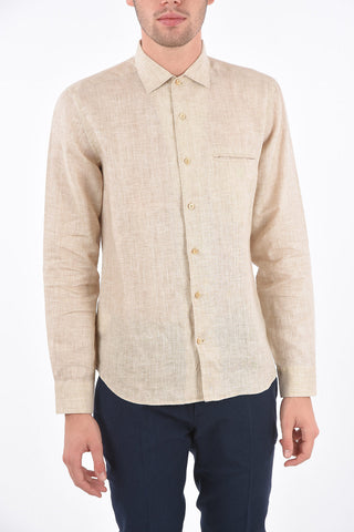 ID Camicia in Lino con Taschino a Filo