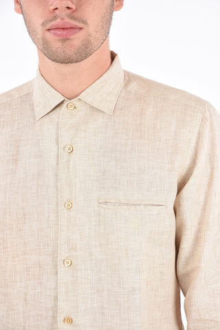 ID Camicia in Lino con Taschino a Filo