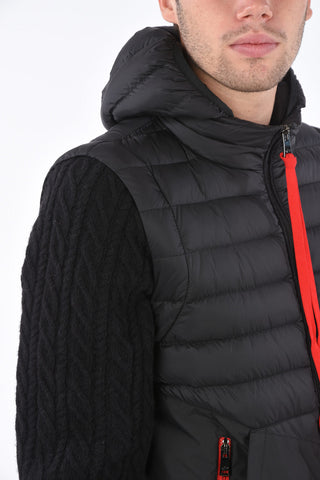 GREG LAUREN hooded down jacket with removable sleeve