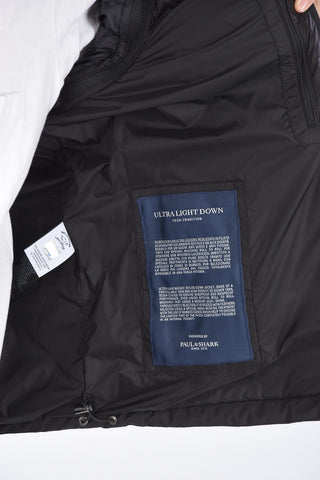 GREG LAUREN hooded down jacket with removable sleeve